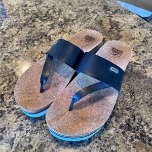 Reef Black Cork Sandals